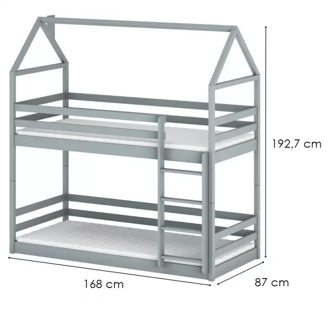 Posteľ Chata Axel 80x160 grey,2