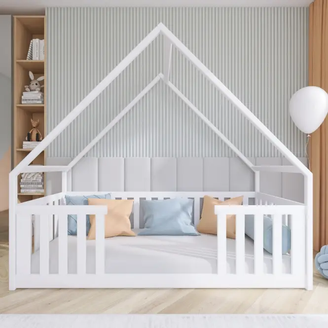 Posteľ Domček Bee 90x200 biela