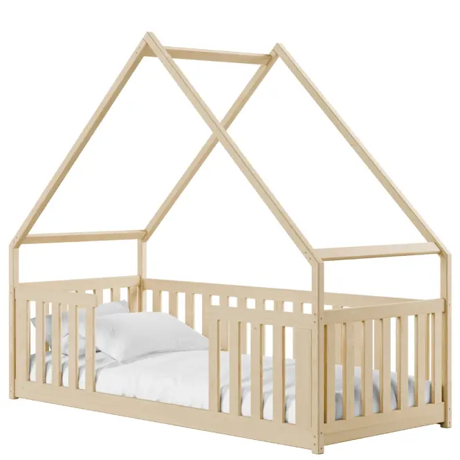 Posteľ Domček Bee 90x200 borovica