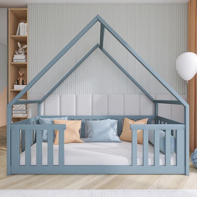 Posteľ Domček Bee 90x200 sivá,3