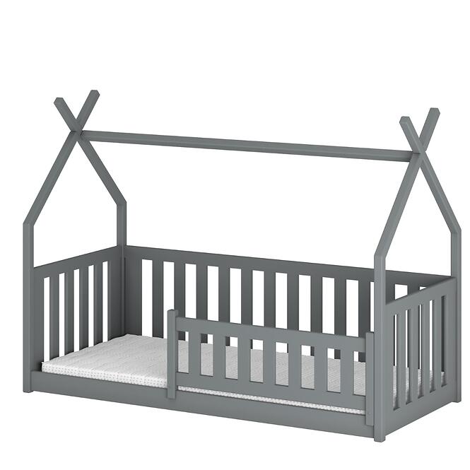 Posteľ Domček Bodzio 90x200 sivá