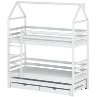 Posteľ Domček Dalia 90x200 biela
