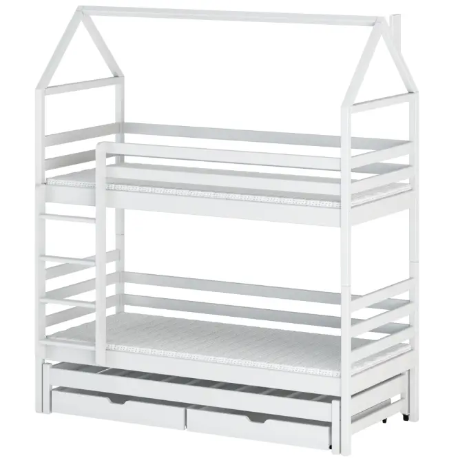 Posteľ Domček Dalia 90x200 biela