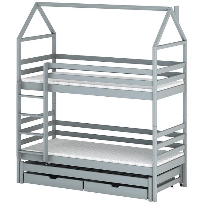 Posteľ Domček Dalia 80x160 sivá