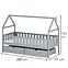 Posteľ Chata Domi 90x200 grey,2