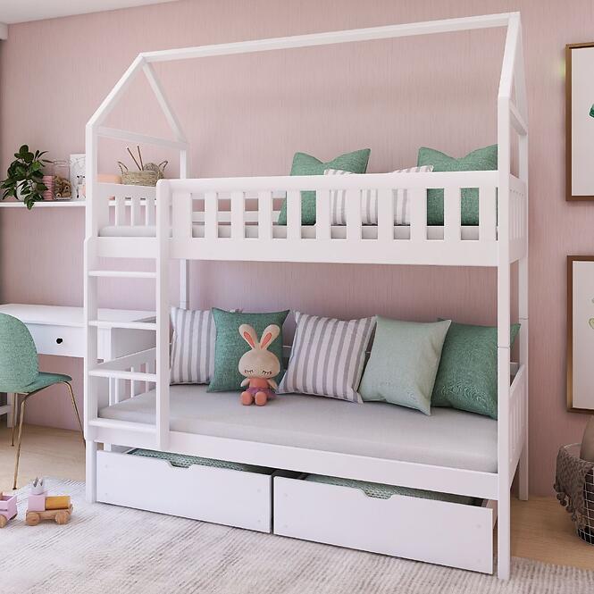 Posteľ Domček Gaja 80x160 biela,3