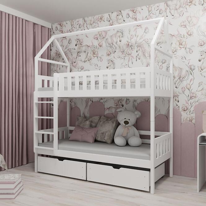 Posteľ Domček Gaja 80x160 biela,4