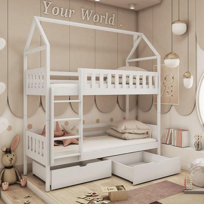 Posteľ Domček Gaja 80x160 biela