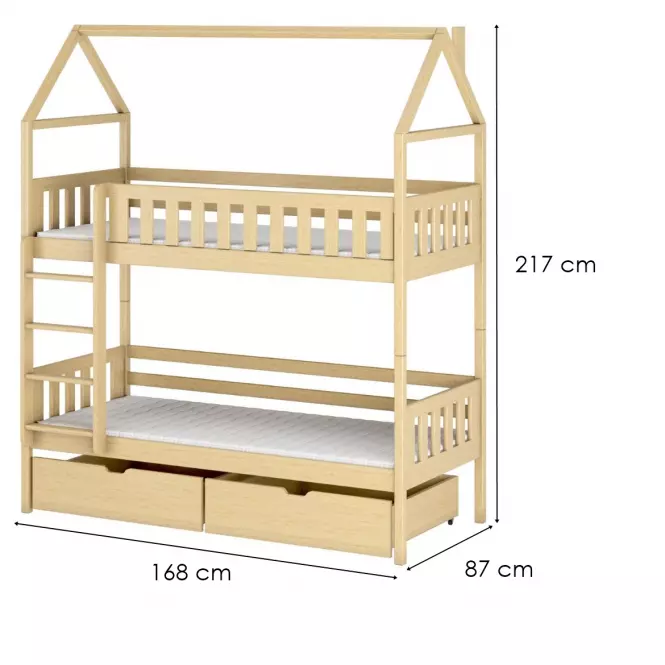 Posteľ Chata Gaja 80x160 pine