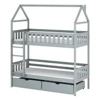 Posteľ Domček Gaja 80x160 sivá