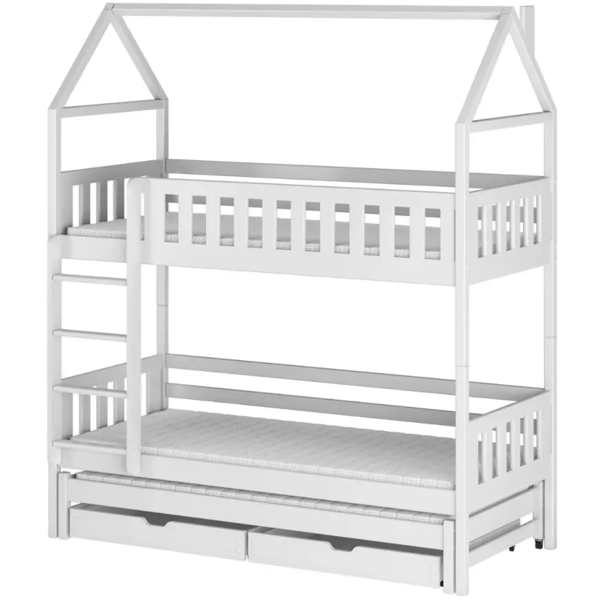 Posteľ Domček Iga 90x200 biela