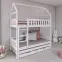 Posteľ Domček Iga 90x200 biela,3