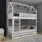 Posteľ Domček Iga 90x200 biela,4