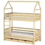 Posteľ Domček Iga 90x200 borovica