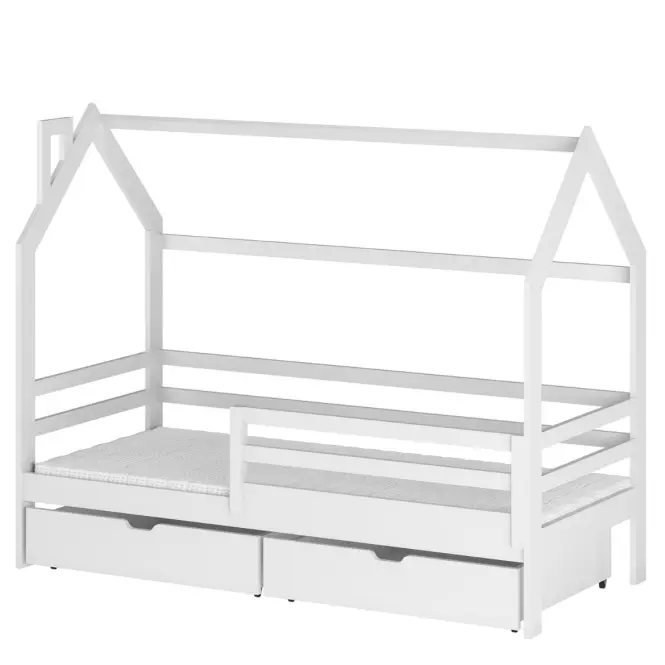 Posteľ Domček Lila 90x200 biela
