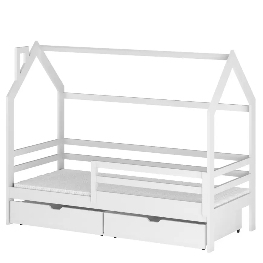 Posteľ Domček Lila 90x200 biela