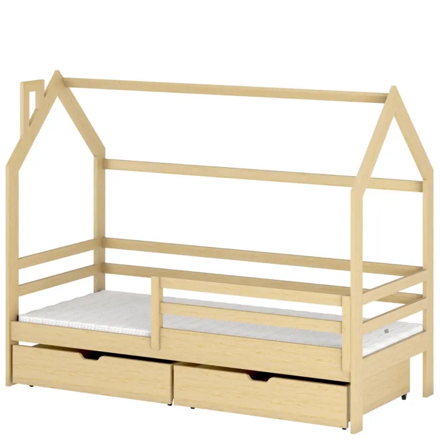 Posteľ Domček Lila 90x200 borovica