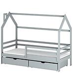 Posteľ Domček Lila 90x200 sivá