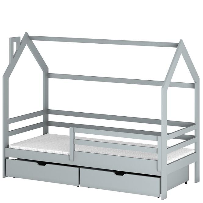Posteľ Domček Lila 90x200 sivá