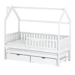 Posteľ Domček Monkey 90x200 biela