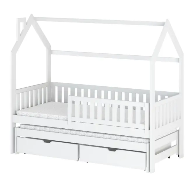 Posteľ Domček Monkey 90x200 biela