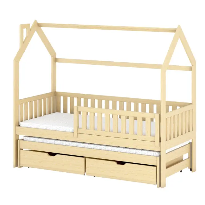 Posteľ Domček Monkey 90x200 borovica