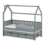 Posteľ Domček  Monkey 90x200 sivá