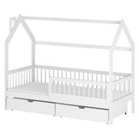 Posteľ Domček Oskar 90x200 biela