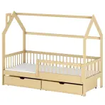 Posteľ Domček Oskar 90x200 borovica