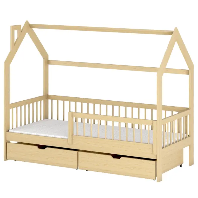Posteľ Domček Oskar 90x200 borovica