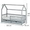 Posteľ Chata Oskar 90x200 grey,2
