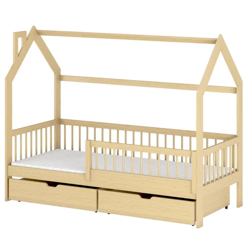 Posteľ Domček Oskar 80x160 borovica
