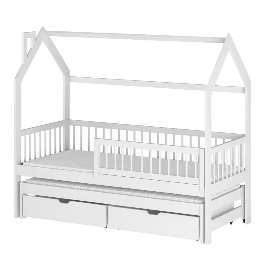 Posteľ Domček  Papi 90x200 biela