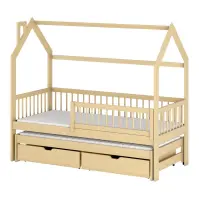 Posteľ Domček Papi 90x200 borovica