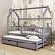 Posteľ Chata Papi 90x200 grey,3