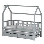 Posteľ Domček Papi 80x160 sivá