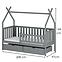 Posteľ Chata Simba 90x200 grey,2