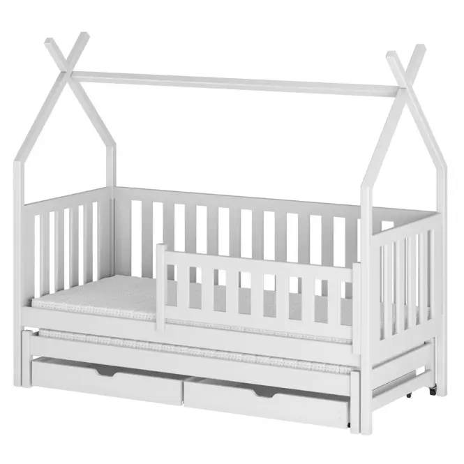 Posteľ Domček Tytus 90x200 biela