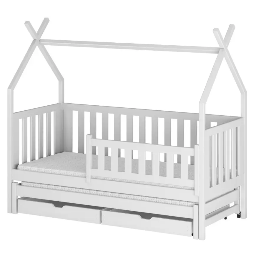Posteľ Domček Tytus 90x200 biela
