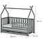 Posteľ Chata Tytus 90x200 grey,2