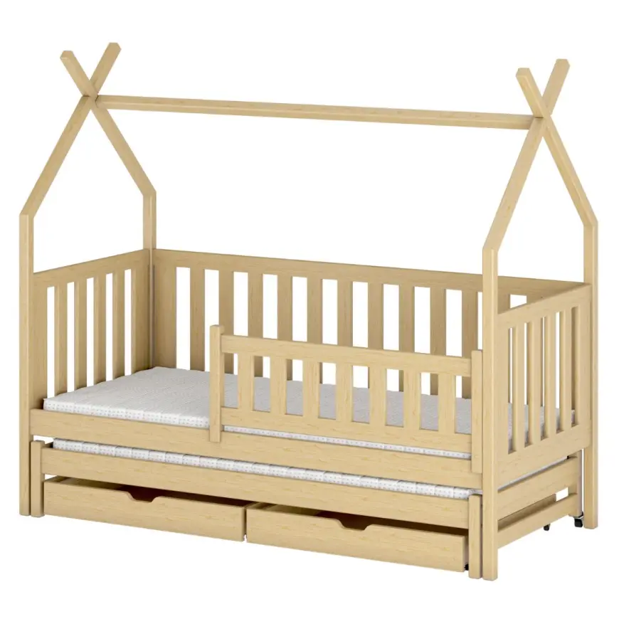 Posteľ Domček Tytus 80x160 borovica