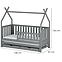 Posteľ Chata Tytus 80x160 grey,2