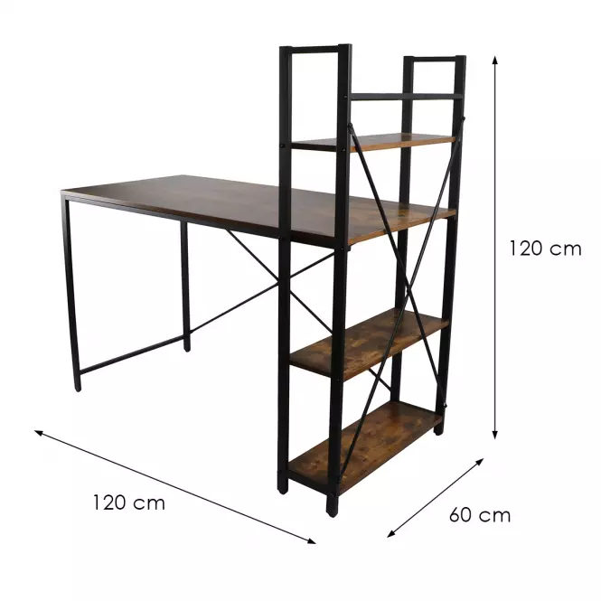 Písací Stôl Loft 8635 E dark vintage wood