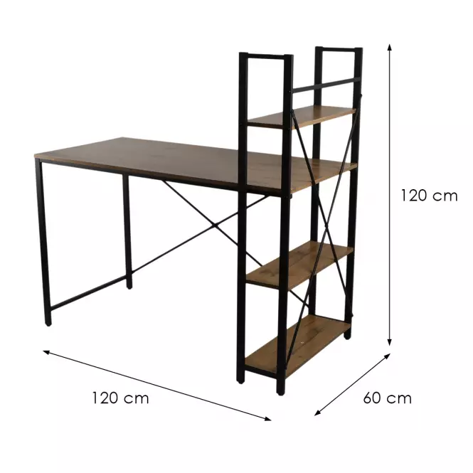 Písací Stôl Loft 8636 C vintage wood