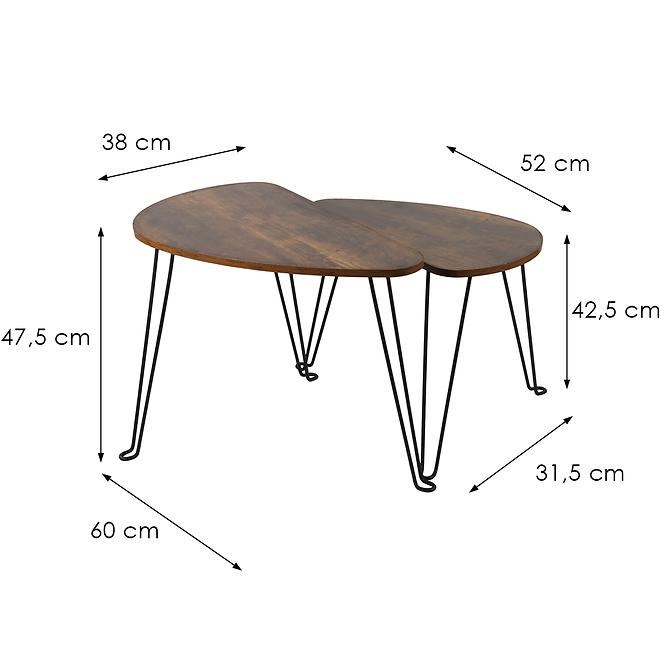 Sada Stolíkov Loft 8621 E dark vintage wood