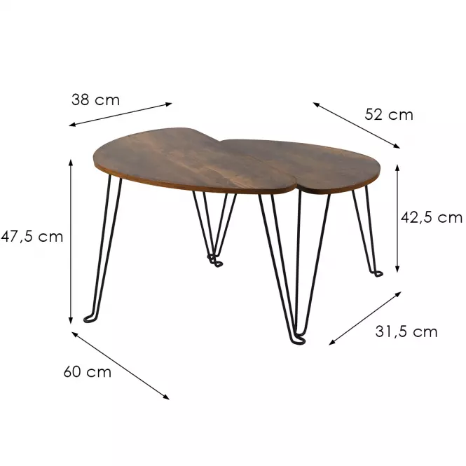Sada Stolíkov Loft 8621 E dark vintage wood,2