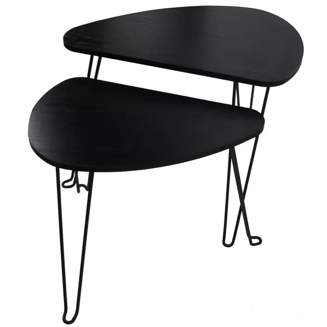 Sada stolíkov Loft 8622 H čierna