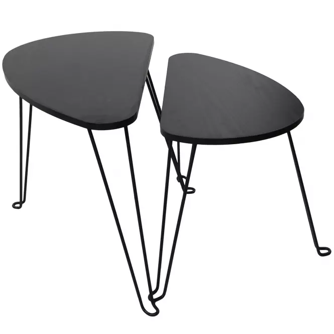 Sada stolíkov Loft 8622 H čierna