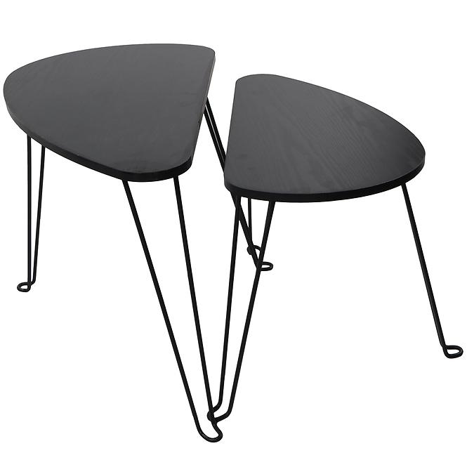 Sada stolíkov Loft 8622 H čierna