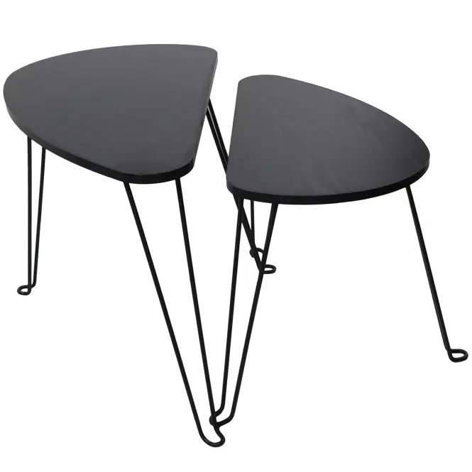 Sada stolíkov Loft 8622 H čierna,4